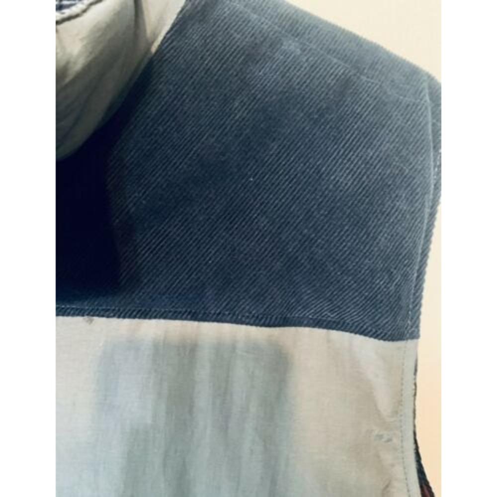 Third And Army Co Gray Heavy Vest Flannel Lining Corduroy Shoulders Men Sz XL - Picture 5 of 8